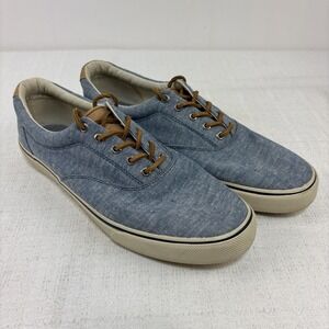 Men's Sperry Top-Sider‎ Striper II CVO Blue Canvas STS15172 Size 13
